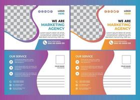 Corporate Business Postcard Design vector