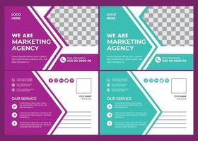 Corporate Business Postcard Design vector