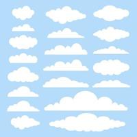 White cloud shape vector