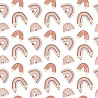 Boho rainbow seamless pattern vector