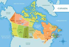 Map of Canada vector