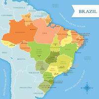 mapa de brasil vector