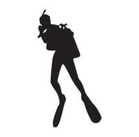 Scuba diver vector, Vector scuba diver silhouettes