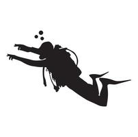 Scuba diver vector, Vector scuba diver silhouettes