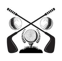 Golf vector, vector vintage golf elements collection