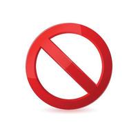 No sign isolated on white background vector illustration