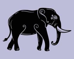 vector tradicional dibujos animados elefante