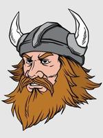 ilustración de vikingo guerrero vector