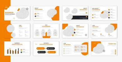 Corporate template presentation design and page layout design, business presentation slideshow for brochure, company profile, website report, finance vector