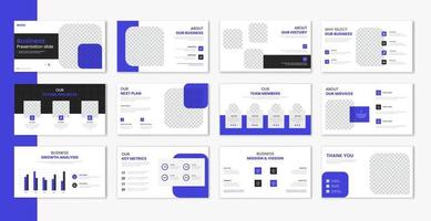 Corporate template presentation design and page layout design, business presentation slideshow for brochure, company profile, website report, finance vector