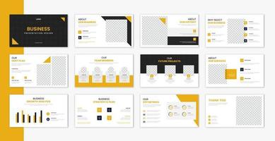 Corporate template presentation design and page layout design, business presentation slideshow for brochure, company profile, website report, finance vector