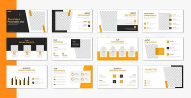 Corporate template presentation design and page layout design, business presentation slideshow for brochure, company profile, website report, finance vector