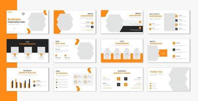 Corporate template presentation design and page layout design, business presentation slideshow for brochure, company profile, website report, finance vector