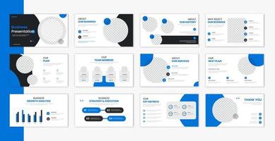 Corporate template presentation design and page layout design, business presentation slideshow for brochure, company profile, website report, finance vector