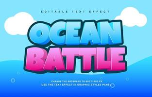 ocean text effect vector