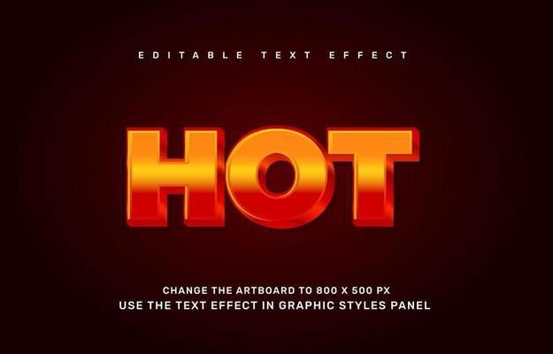 Hot fire text effect