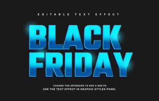 Black friday text effect vector