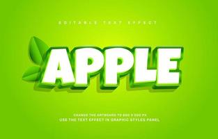 Apple text effect vector