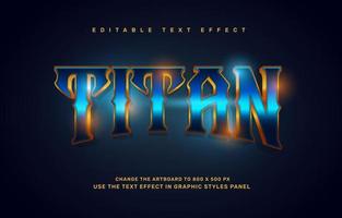 Titan text effect vector