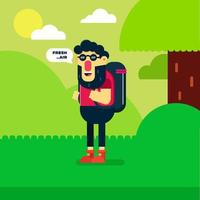 Man hiking vector design for wallpaper, background, fabric and textile