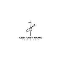 Jf Initial signature logo vector design