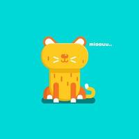 Cute cat vector design for wallpaper, background, fabric and textile