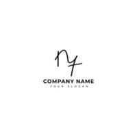 Nf Initial signature logo vector design