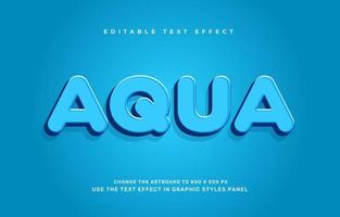 Aqua text effect vector