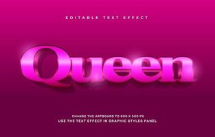 Queen editable text effect template vector