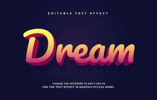 Dream text effect vector