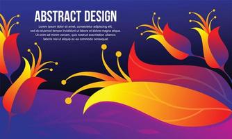 Abstract vector design for banner and background design template with floral concept