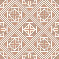 Geometric abstract vector seamless pattern antique brass color.