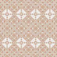 Geometric abstract vector seamless pattern antique brass color.