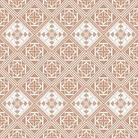 Geometric abstract vector seamless pattern antique brass color.