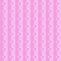 Seamless pink heart pattern with flat pink tone background. vector