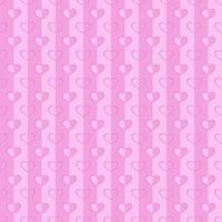 Seamless pink heart pattern with flat pink tone background. vector