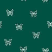 seamless pattern with abstract flowers,rainbows and butterflies,childish print for wallpaper,kids fabric,nursery interior,pastel baby shower illustration in doodle style,dark green  background vector