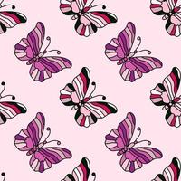 Seamless pattern with stylized butterflies. vector