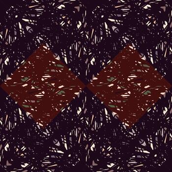 Grunge scribble mosaic seamless background pattern. vector