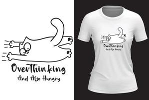 Vector cat t shirt design for woman