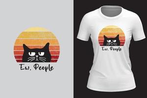 vector gato t camisa diseño para mujer