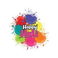 Colorful splashes for happy holi festival vector