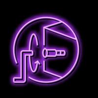 tighten screw wrench assembly furniture neon glow icon illustrat vector