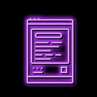 mobile battery neon glow icon illustration vector