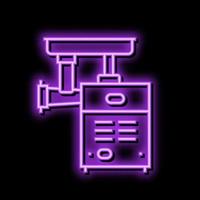 meat grinder chopper neon glow icon illustration vector