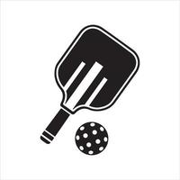 pickleball vector, vector tradicional conjunto de equipo para jugando pickleball