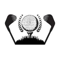 Golf vector, vector vintage golf elements collection