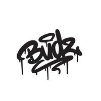 buds graffiti font word street art weed vector graffiti tagging