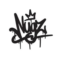nugz graffiti font word street art weed vector graffiti tagging