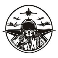 Fighter jets in formation vector